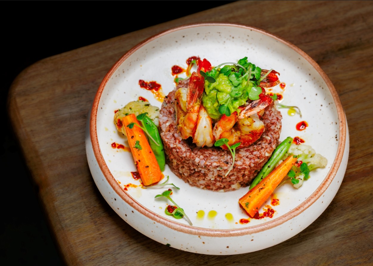 Balance Plate Garlic Prawn Brown Rice
